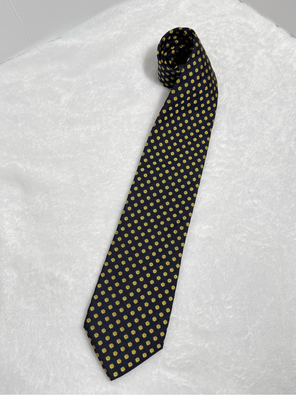 Teo Grimaldi Italian Silk Navy Gold Men’s Tie